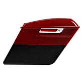 HR3 Billiard Red / Vivid Black 5" Stretched Extended Saddlebags For Harley Touring 2014-2023